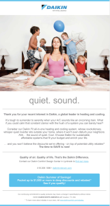 Daikin Whisper Quiet Inverter Eblast