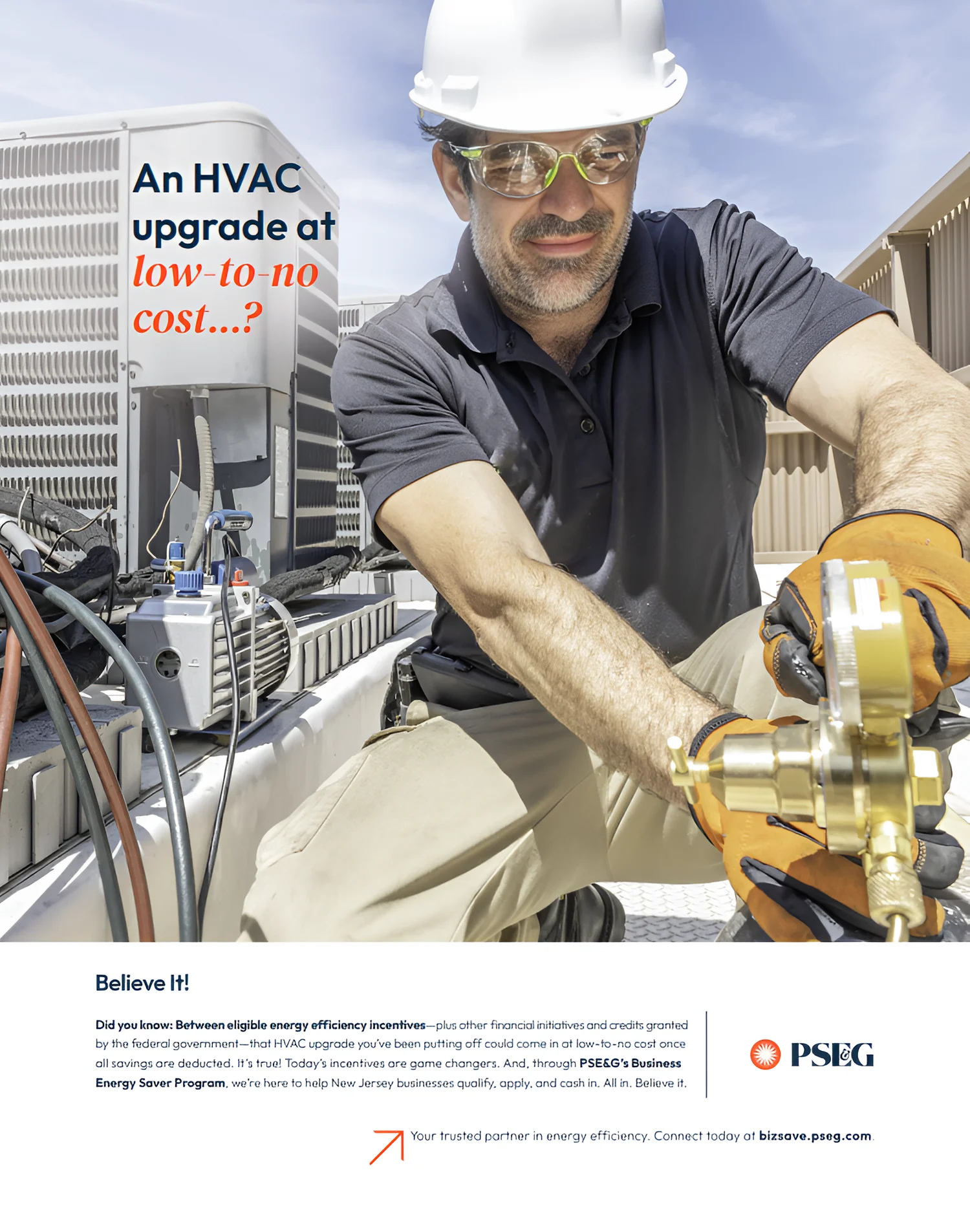 PSE&G Believe It HVAC Cooling Print Ad