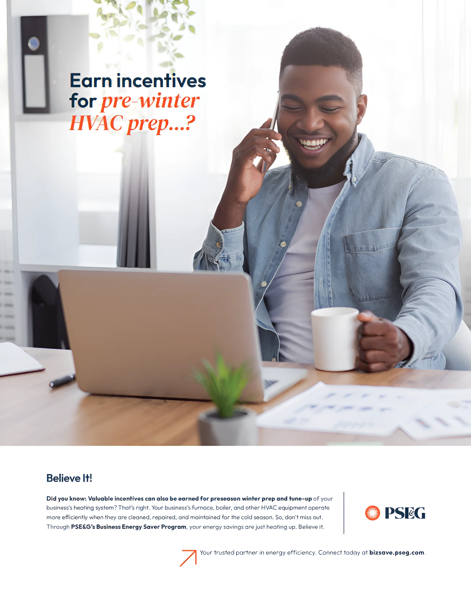 PSE&G Believe It HVAC Heating Print Ad