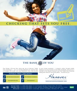 Hanover Community Bank Free Checking Print Ad