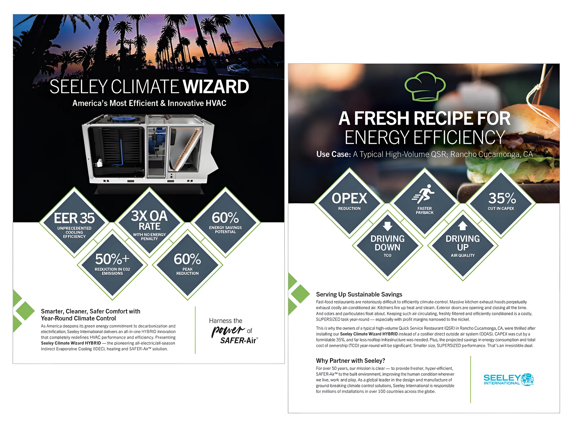 Seeley International Restaurant Sell Sheet