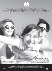 Hanover Community Bank 2018 Cooley's Anemia Journal Print Ad