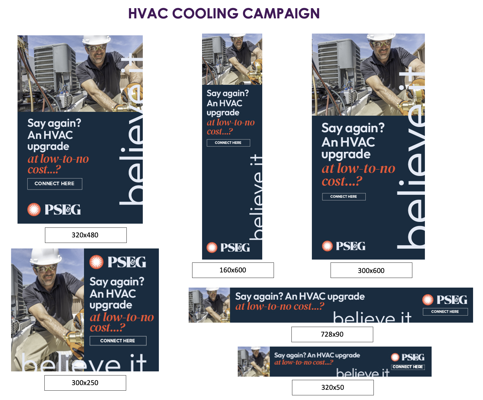 PSE&G HVAC Cooling Digital Banner Campaign