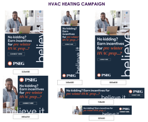 PSE&G HVAC Heating Digital Banner Campaign