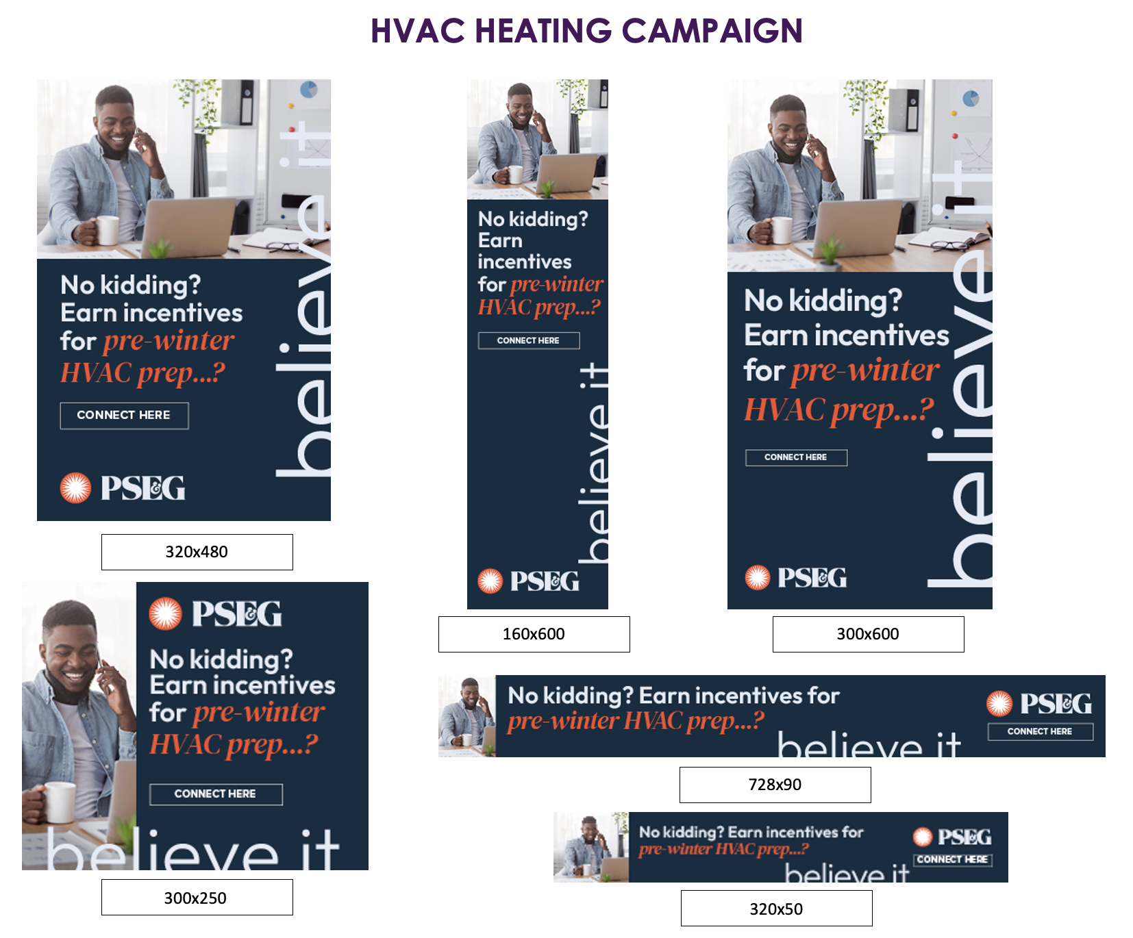 PSE&G HVAC Heating Digital Banner Campaign