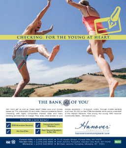 Hanover Community Bank Senior Checking Print Ad