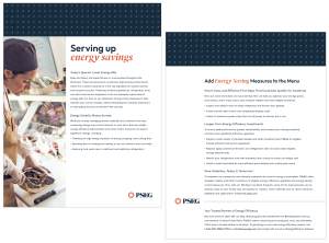 PSE&G BES Sales Kit Restaurant Sell Sheet