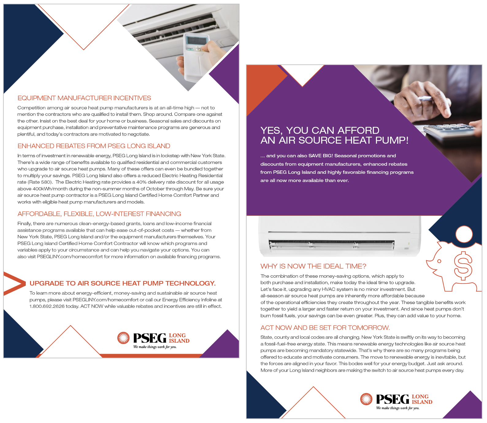 PSEG Long Island ASHP Sales Kit Sell Sheet 2